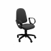 Sedia operativa girevole con base in nylon nero Ø 60cm. Struttura in acciaio nero e ruote in nylon Ø5cm. Imbottitura del sedile e dello schienale in spugna e PPL, rivestimento in acrilico. Braccioli inclusi. Elevazione a gas. Meccanismo a contatto permane