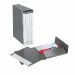Gruppo Delso Line composto da 6 cartelle a 2 lembi (dorso 1,5 cm; dimensioni 25x32 cm) raggruppate in un'unica custodia e realizzate in robusto fibrone da 1,2 mm stampato e plastificato. La custodia, in fibrone da 0,9 mm stampato, è dotata di bande latera