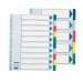 Separatori in Polipropilene colorato dotati di 10 tasti neutri multicolore. Indice frontale prestampato realizzato in cartoncino e rinforzato in Mylar sul lato forato. Perforazione universale e formato A4 Maxi consentono una comoda archiviazione dei docum