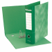 Registratore con meccanismo a leva rivestito in cartone verde (spessore 2 mm), con originale grafica nuvolata all'esterno ed effetto retinato di uguale tonalità all'interno. Foro per l'estrazione ed ampia etichetta stampata sul dorso per favorire la perso