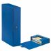Scatola progetto EUROBOX realizzata in Presspan biverniciato da 1mm. Superficie esterna goffrata con effetto extra bright. Chiusura 1 bottone. Formato utile 25x35cm.