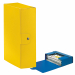 Scatola progetto EUROBOX realizzata in Presspan biverniciato da 1mm. Superficie esterna goffrata con effetto extra bright. Chiusura 1 bottone. Formato utile 25x35cm.