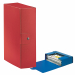 Scatola progetto EUROBOX realizzata in Presspan biverniciato da 1mm. Superficie esterna goffrata con effetto extra bright. Chiusura 1 bottone. Formato utile 25x35cm.