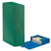 Scatola progetto EUROBOX realizzata in Presspan biverniciato da 1mm. Superficie esterna goffrata con effetto extra bright. Chiusura 1 bottone. Formato utile 25x35cm.