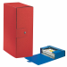 Scatola progetto EUROBOX realizzata in Presspan biverniciato da 1mm. Superficie esterna goffrata con effetto extra bright. Chiusura 1 bottone. Formato utile 25x35cm. Confezione da 5 scatole.