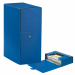 Scatola progetto EUROBOX realizzata in Presspan biverniciato da 1mm. Superficie esterna goffrata con effetto extra bright. Chiusura 1 bottone. Formato utile 25x35cm.