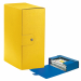 Scatola progetto EUROBOX realizzata in Presspan biverniciato da 1mm. Superficie esterna goffrata con effetto extra bright. Chiusura 1 bottone. Formato utile 25x35cm.