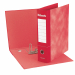 Registratore con meccanismo a leva rivestito in cartone rosso (spessore 2 mm), con originale grafica nuvolata all'esterno ed effetto retinato di uguale tonalità all'interno. Foro per l'estrazione ed ampia etichetta stampata sul dorso per favorire la perso