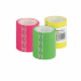 Nastro adesivo scrivibile e rimovibile, completamente trasparente in colori fluo. Sostituisce il classico foglietto adesivo ma senza staccarsi dalle superfici. Dotato di adesivo rimovibile, può essere staccato e riattaccato più volte senza rovinare i docu