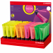 Espositore da banco con 45 evidenziatori in 5 colori fluorescenti assortiti.