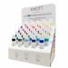 Espositore da banco con 120 fineliner Emott tratto 0.4mm. Inchiostro a base d'acqua e dal design innovativo. Assortimento in 40 eleganti colori.