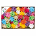 Vassoio da 30 stelle rafia sintetica in colori primavera assortiti.