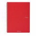 Quaderno con rilegatura a spirale elegante in argento dalla superficie opaca. 70 fogli interni in carta da 90 g/m2 microforate. Copertina in cartoncino da 290 g/m2, retrocopertina in cartoncino da 350 g/m2 che rappresenta una base solida che permette di s