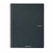 Quaderno con rilegatura a spirale elegante in argento dalla superficie opaca. 70 fogli interni in carta da 90 g/m2 microforate. Copertina in cartoncino da 290 g/m2, retrocopertina in cartoncino da 350 g/m2 che rappresenta una base solida che permette di s