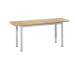 Panca a 3 posti con doghe in legno verniciato naturale e struttura portante in tubo d’acciaio verniciata Grigio RAL 7035 . Fornita montata. Dimensioni: L100 x P35 x H45cm - peso 8,5kg