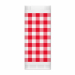 Confezione da 1000 porta posate di carta. Gamma informale in cellulosa decorata per tutti i giorni. Linea Snack Colore: quadretti rossi e bianchi