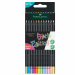 Matite colorate Neon e Pastel Black Edition, fusto ergonomico a forma triangolare e mina resistene alla rottura grazie al sistema brevettato SV. Ideali per creare splendidi effetti anche su carta scura o colorata.
