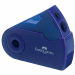 Temperamatite con contenitore richiudibile e vite di sicurezza. Dimensioni 70x34x20mm. Colore rosso e blu assortiti.