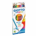 Pastello a sezione esagonale 6,8mm, verniciato nel colore della mina con spigoli argentati. Lunghezza 18cm. Mina 3,3mm di ottima qualità e resa, facile da temperare, con spazio per scrivere il nome direttamente sul pastello.