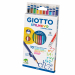 Il pastello Stilnovo con mina  cancellabile. Ideale per scrivere, colorare e sottolineare. 10 colori ognuno con gomma + una maxi gomma e un temperamatite. Pastello a sezione esagonale 6,8mm, verniciato nel colore della mina con spigoli argentati. Mina can