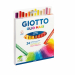 Pastello ad olio tondo fascettato. Colori ricchi e coprenti, si stendono con facilita'. F.to gigante per una grande riserva di colore: lunghezza 7cm, diametro 10mm.