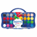 Pastiglie di tempera colori luminosi intensi e coprenti.