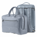 Borsa a due manici trasformabile in zaino. Tasca porta pc, tasca porta tablet, tracolla con salvaspalla imbottito, tasca anteriore con alloggiamenti vari, doppio soffietto porta documenti, tasca posteriore con maniglia per trasporto su trolley.