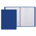 Portalistini realizzati in polipropilene con copertina blu e flessibile. 20 Buste interne con finitura liscia ultra trasparente. Formato utile: 22x30cm. Made in Italy