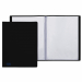 Portalistini realizzati in polipropilene con copertina nera flessibile. 60 buste interne con finitura liscia ultra trasparente. Formato utile: 22x30cm. Made in Italy