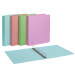 Realizzati in polipropilene opaco dai colori pastello con copertina flessibile. Disponibili in 4 colori: celeste, cipria, smeraldo e glicine. Formato interno 22x30 cm. Disponibili con meccanismo a 4 anelli tondi con Ø15mm e Ø30 mm. Made in Italy.