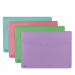 Realizzati in polipropilene opaco dai colori pastello. Elevato spessore. Chiusura con bottone a pressione colorato in tinta. Indispensabili per proteggeree trasportare documenti. Disponibili in 4
colori pastello: celeste, cipria, smeraldo e glicine. Forma