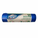 Sacchetti azzurri in polietilene ad alta densità per raccolta differenziata 70x110cm, 16micron, 24gr. Capienza 110 litri. Confezionati in rotolo con fascetta.