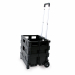 Carrello in alluminio pieghevole con cassa in plastica. Portata massima 25kg. Dimensioni: 87x33x38cm. Articolo destinato ad esclusivo uso domestico. Non adatto ad uso pubblico.