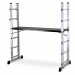 Trabattello in alluminio Everest a  6 gradini. Trasformabile in doppia scala o scala allungabile. Misure a Trabattello 40x160xH168cm. Consigliata per uso domestico e bricolage. Prodotto testato da SGS e conforme alla normativa Europea UNI EN 131. Portata 