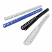 Dorsi plastici ClickBind a 34 anelli GBC , 8 mm. Capacità rilegatura 45 fogli colore ghiaccio, confezione da 50.