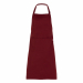 Grembiule Zante con 2 tasche e allacciatura collo regolabile con fibbia. Colore: bordeaux. Taglia unica. 65% poliestere e 35% cotone.