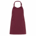 Grembiule Virginia finitura bordeaux con 2 tasche e allacciatura collo regolabile con fibbia. Colore: bordeaux. Taglia unica. 98% cotone e 2% elastan.