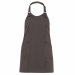 Grembiule Virginia finitura tortora con 2 tasche e allacciatura collo regolabile con fibbia. Colore: tortora. Taglia unica. 98% cotone e 2% elastan.