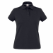 Polo donna Susan con collo e fondo maniche a costine, spacchi laterali e ricamo manica sinistra. Colore: nero. Taglie disponibili dalla XS alla 3XL. 100% poliammide. Slim fit. Tecnologia Fresh&Stretch che aumenta la traspirabilità e il comfort. Antistiro.