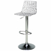 Con sedile solido e lucido in policarbonato e base cromata. 100% senza IPA. Prodotto in Italia. Dimensioni: 45x45x82/102cm.