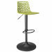 Con sedile solido e lucido e base cromata. 100% senza IPA. Prodotto in Italia. Dimensioni: 45x45x82/102cm.