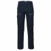 Pantalone da lavoro multitasca e multistagione in cotone twill elasticizzato, con elastici laterali e passanti in vita, chiusura con zip e bottone. Tasca laterale porta metro sulla gamba sinistra e tasca laterale chiusa con aletta e velcro su gamba destra