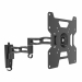 Supporto TV 17''-42'' a tre snodi nero. Carico massimo 30kg. Vesa 75x75 / 100x100 / 200x200. Inclinazione ±15°. Rotazione orizzontale 120°. Rotazione verticale 360°. Distanza dal muro 80-387mm. Piastra in pressofusione di alluminio e acciaio con livella i