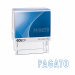 Timbro Printer 20 G7 autoinchiostrante con testo fisso PAGATO. Area di stampa 14x38mm. Tampone ricambio E/20.