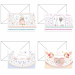 Biglietti doppi formato 11,7x17cm. Stampa offset su cartoncino liscio bianco . Blisterati 1 busta/1 biglietto.