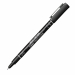 Penna con punta calibrata in fibra sintetica e rinforzo in metallo. Inchiostro pigmentato resistente alla luce e all'acqua, riproducibile in eliografia. Cappuccio con clip. Tratto 0,05mm