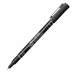 Penna con punta calibrata in fibra sintetica e rinforzo in metallo. Inchiostro pigmentato resistente alla luce e all'acqua, riproducibile in eliografia. Cappuccio con clip. Tratto 0,05mm