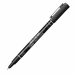 Penna con punta calibrata in fibra sintetica e rinforzo in metallo. Inchiostro pigmentato resistente alla luce e all'acqua, riproducibile in eliografia. Cappuccio con clip. Tratto 0,05mm