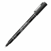 Penna con punta calibrata in fibra sintetica e rinforzo in metallo. Inchiostro pigmentato resistente alla luce e all'acqua, riproducibile in eliografia. Cappuccio con clip. Tratto 0,05mm