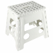 Sgabello Clic Clac alto bianco. Pieghevole in polipropilene. Dimensioni: 30x22x32Hcm. Richiudibile con un semplice gesto, dotato di maniglia per un facile trasporto. Prodotto ad uso domestico.